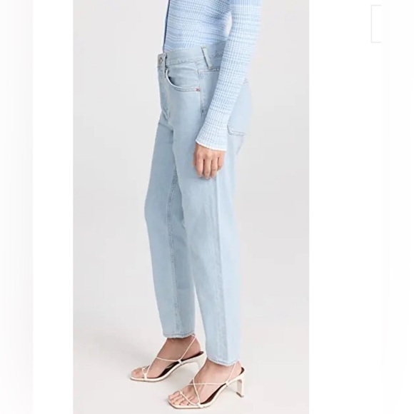 AGOLDE Parker Jeans in Pivot Size 30 Relaxed Straight Leg Denim Crop Button Fly - Picture 11 of 12